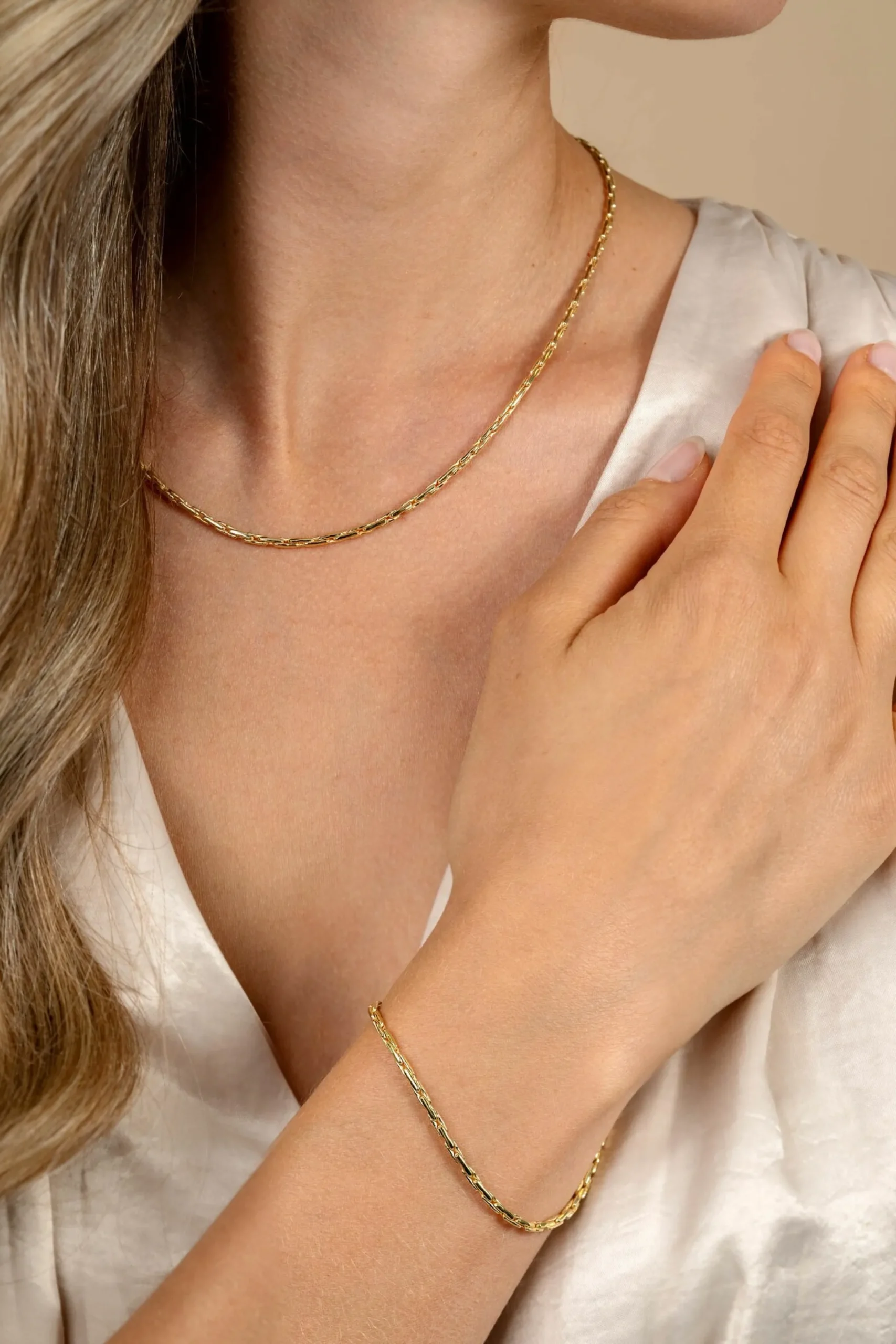 Hot Zinzi gold plated zilveren schakel ketting 2,3mm breed 43-45cm ZIC2648G
