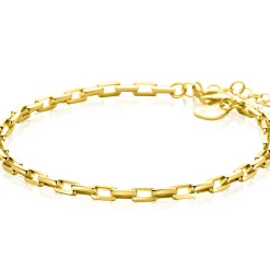 New Zinzi gold plated zilveren armband met venetiaanse schakels 3mm 16,5-19,5cm ZIA2587