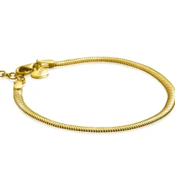 New Zinzi gold plated zilveren platte slangen-armband 3,5mm breed ZIA2402G