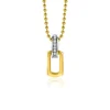 New Zinzi gold plated zilveren ovale hanger 16mm met luxe hangoog bezet met witte zirconia's ZIH2297 (zonder collier)