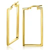 Sale Zinzi gold plated zilveren oorringen 40mm in rechthoek vorm buisdikte 2mm ZIO2337LG