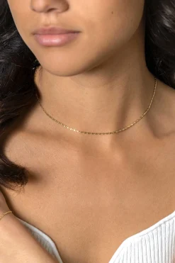 Best Zinzi gold plated zilveren scroll schakelketting, waarbij de schakels een dubbele krul/kronkeling maken 42-45cm ZIC2479G
