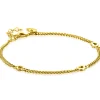 Sale Zinzi gold plated zilveren gourmet armband met drie open hartjes 17-20cm ZIA2409G