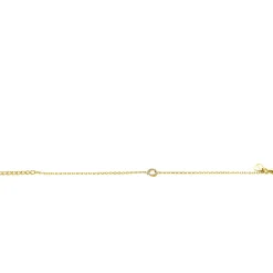 Zinzi gold plated zilveren armband met open rondje (7,5mm) bezet met witte zirconia's 16,5-19,5cm ZIA2550Y