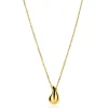 Discount Zinzi gold plated zilveren jasseron ketting 42-45cm met organisch gevormde hanger 18mm ZIC2636G