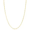 Outlet Zinzi gold plated zilveren schakel ketting met glinsterende pijlvormige schakels 1,5mm breed 42-45cm ZIC2414G