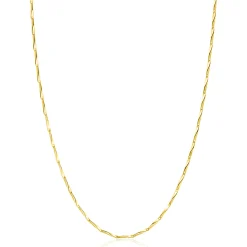 Outlet Zinzi gold plated zilveren schakel ketting met glinsterende pijlvormige schakels 1,5mm breed 42-45cm ZIC2414G