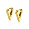 Best Zinzi gold plated zilveren luxe oorringen driehoeksvorm 16x3mm ZIO2318G