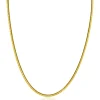 Outlet Zinzi gold plated zilveren platte slangen-ketting 45cm 2,5mm breed ZIC2401G