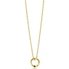 Clearance Zinzi gold plated zilveren bolletjes ketting met gladde hanger in ronde organische vorm 45-48cm ZIC2611G