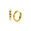 Outlet Zinzi gold plated zilveren oorringen met gedraaide buis 12 x 2mm ZIO2321G