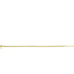 Clearance Zinzi gold plated zilveren tennis armband 2,5mm breed en bezet met witte zirconia's in ronde kastzettingen 17-20cm ZIA2590Y