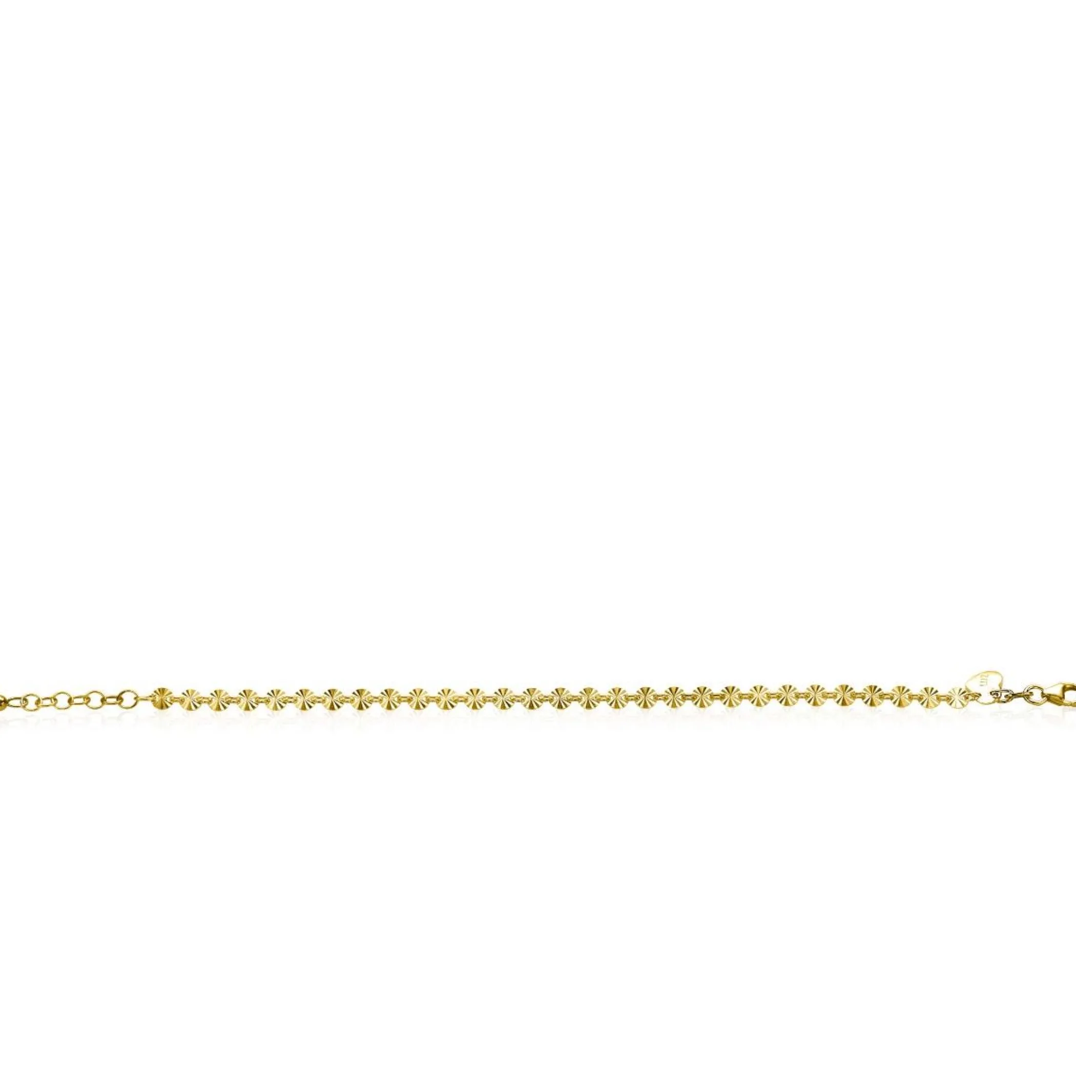 Online Zinzi gold plated zilveren armband met ronde schakels zonnestralen 4,3mm breed ZIA2272G