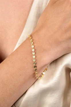 Online Zinzi gold plated zilveren armband met ronde schakels zonnestralen 4,3mm breed ZIA2272G