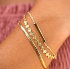 Online Zinzi gold plated zilveren armband met ronde schakels zonnestralen 4,3mm breed ZIA2272G