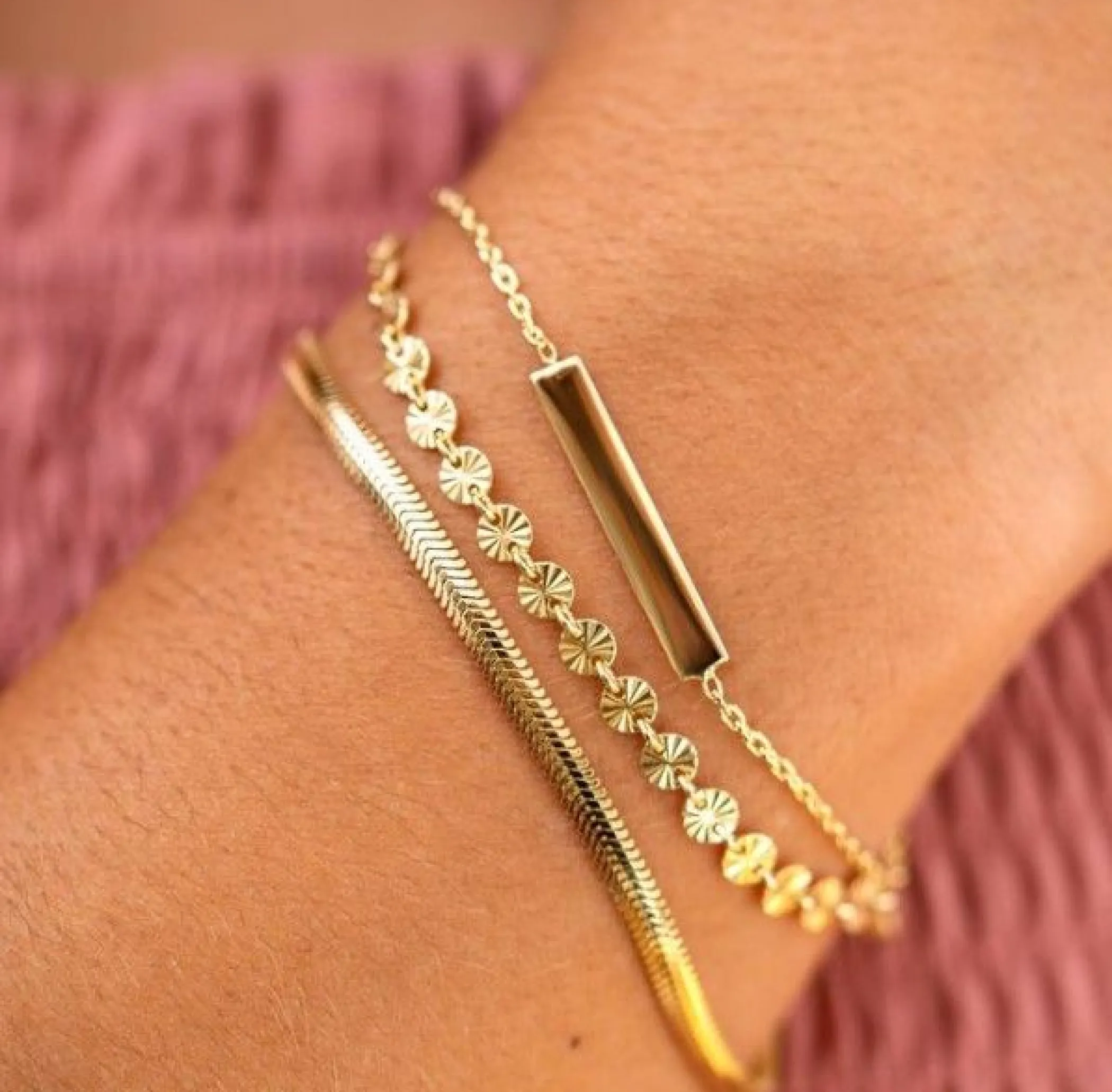 Online Zinzi gold plated zilveren armband met ronde schakels zonnestralen 4,3mm breed ZIA2272G