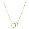 Online Zinzi gold plated zilveren paperclip schakel ketting met ronde vormen 42-45cm ZIC2275G