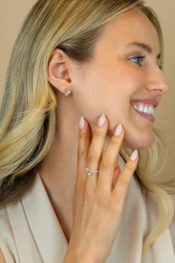 Sale Zinzi gold plated zilveren multi-look ring met druppel- en ronde zetting ZIR2726Y