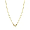 Outlet Zinzi gold plated zilveren multi-look ketting met sierlijke strik 40-43cm ZIC2677