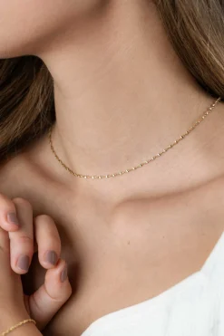Sale Zinzi gold plated zilveren ketting met glinsterende gedraaide schakels 1,9mm breed 43-45cm ZIC2585G