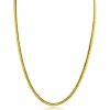 Outlet Zinzi gold plated zilveren platte slangen-ketting 45cm 3,5mm breed ZIC2402G