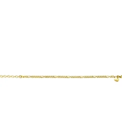 Discount Zinzi gold plated zilveren figaro armband 3,5mm breed ZIA2291G