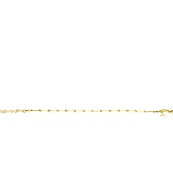 Sale Zinzi gold plated zilveren slangen-armband met vierkant geslepen schakels en 15 verfijnde glanzende bolletjes 17-20cm ZIA2471G