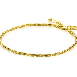 New Zinzi gold plated zilveren schakel armband 2,3mm breed 18-21cm ZIA2648G