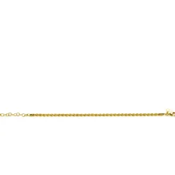 Best Zinzi gold plated zilveren koord armband 2,6mm breed ZIA2386G
