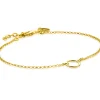 Sale Zinzi gold plated zilveren armband met open rondje 16,5-19cm ZIA2523G