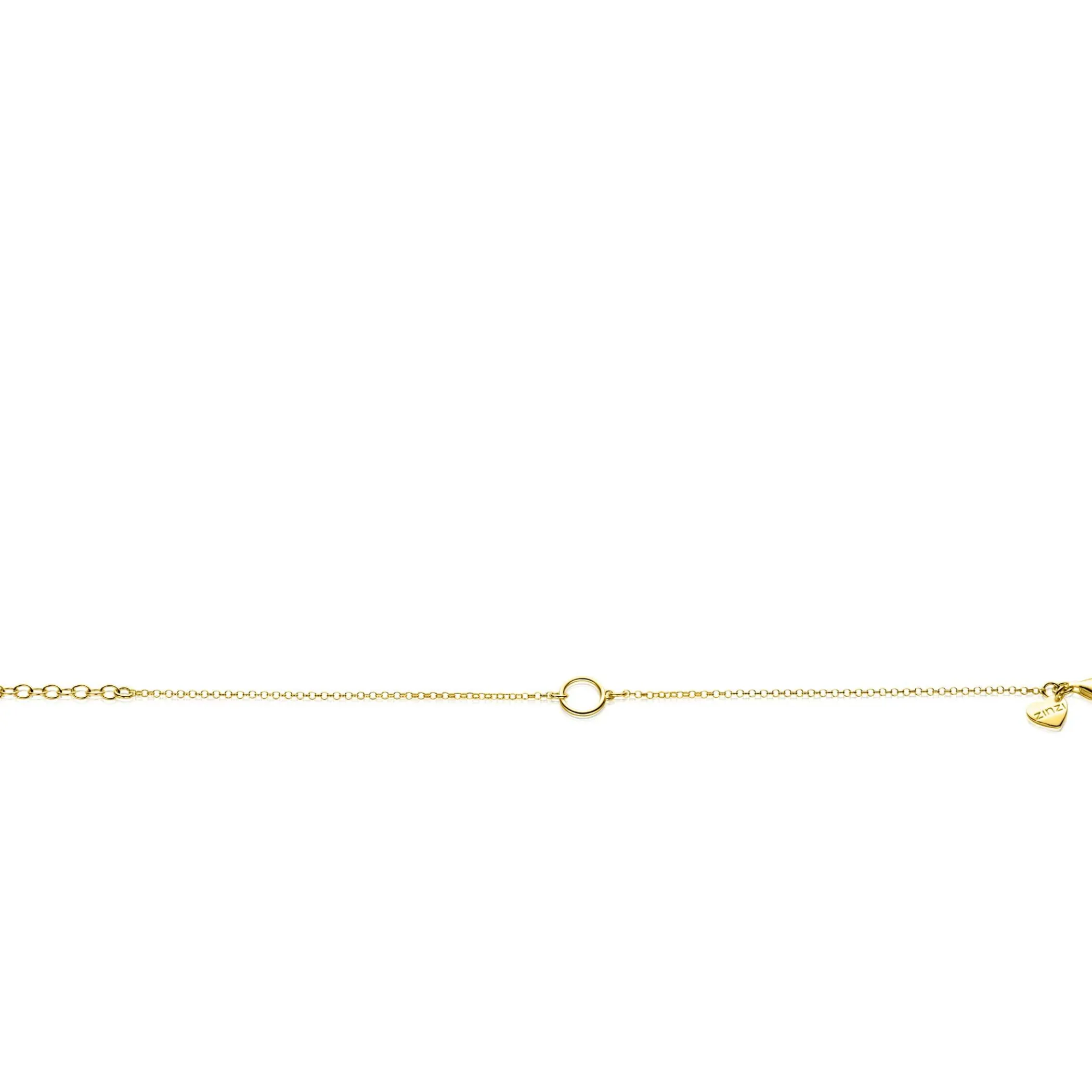 Sale Zinzi gold plated zilveren armband met open rondje 16,5-19cm ZIA2523G