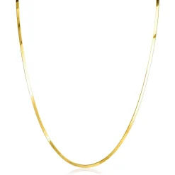 Clearance Zinzi gold plated zilveren platte slangen-ketting 45cm 1,9mm breed ZIC2360