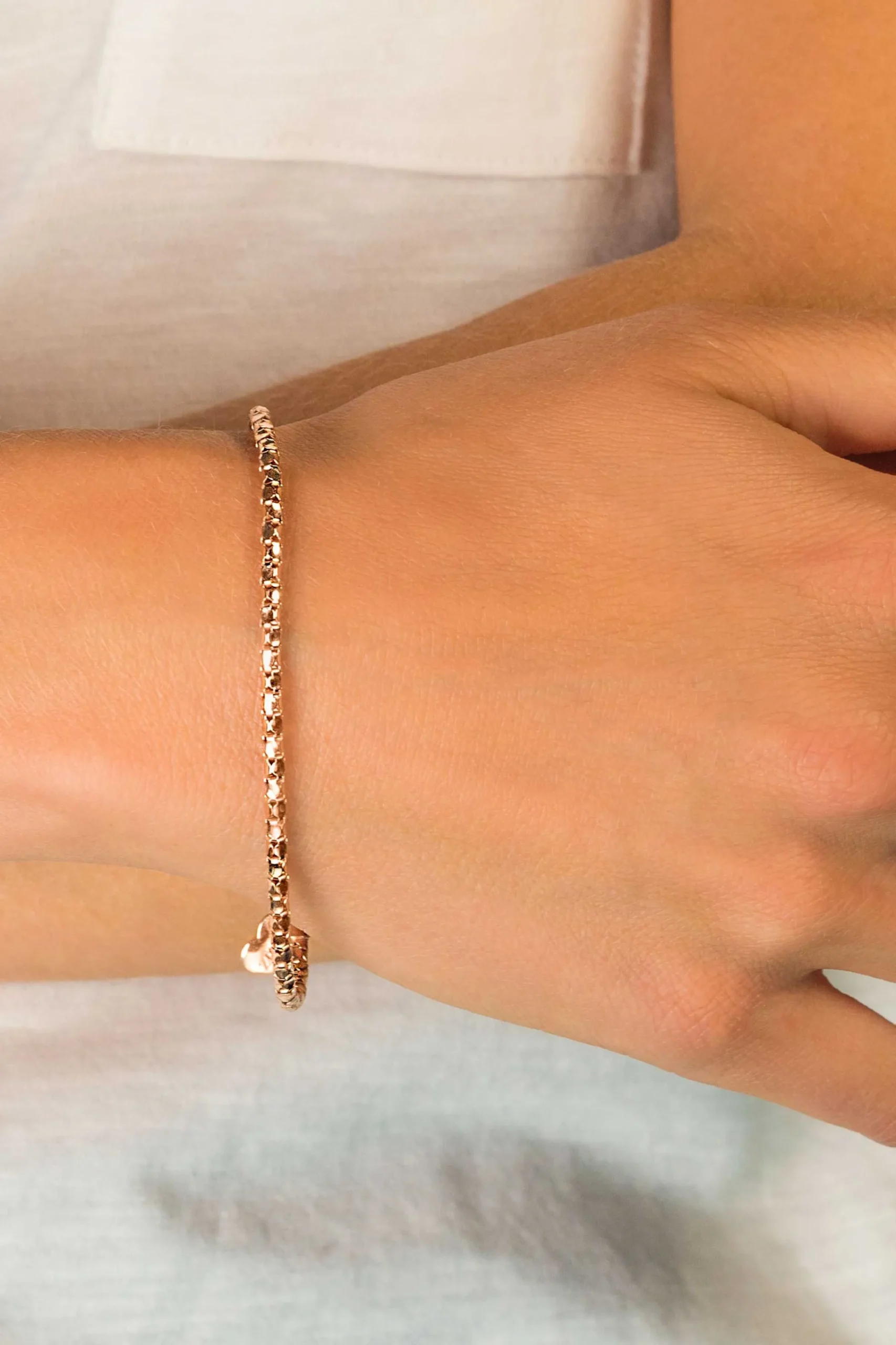 Outlet Zinzi rosé verguld zilveren fantasie armband 17-19cm ZIA1129R