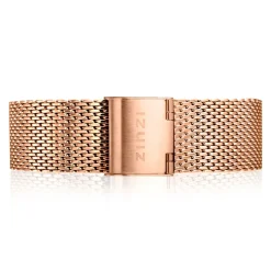 Sale Zinzi stalen mesh horlogeband roségoudkleurig 18mm RETBAND2