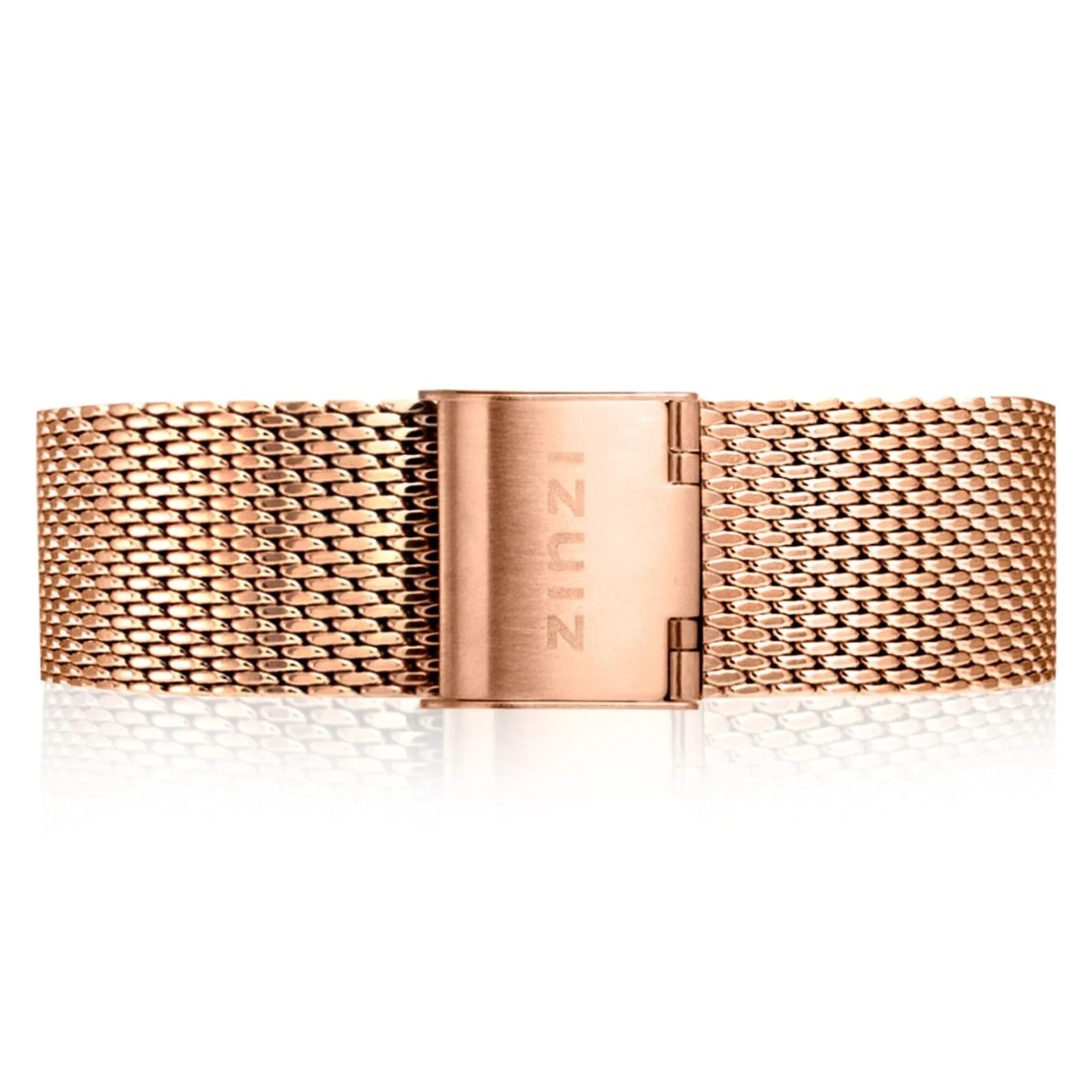 Sale Zinzi stalen mesh horlogeband roségoudkleurig 18mm RETBAND2
