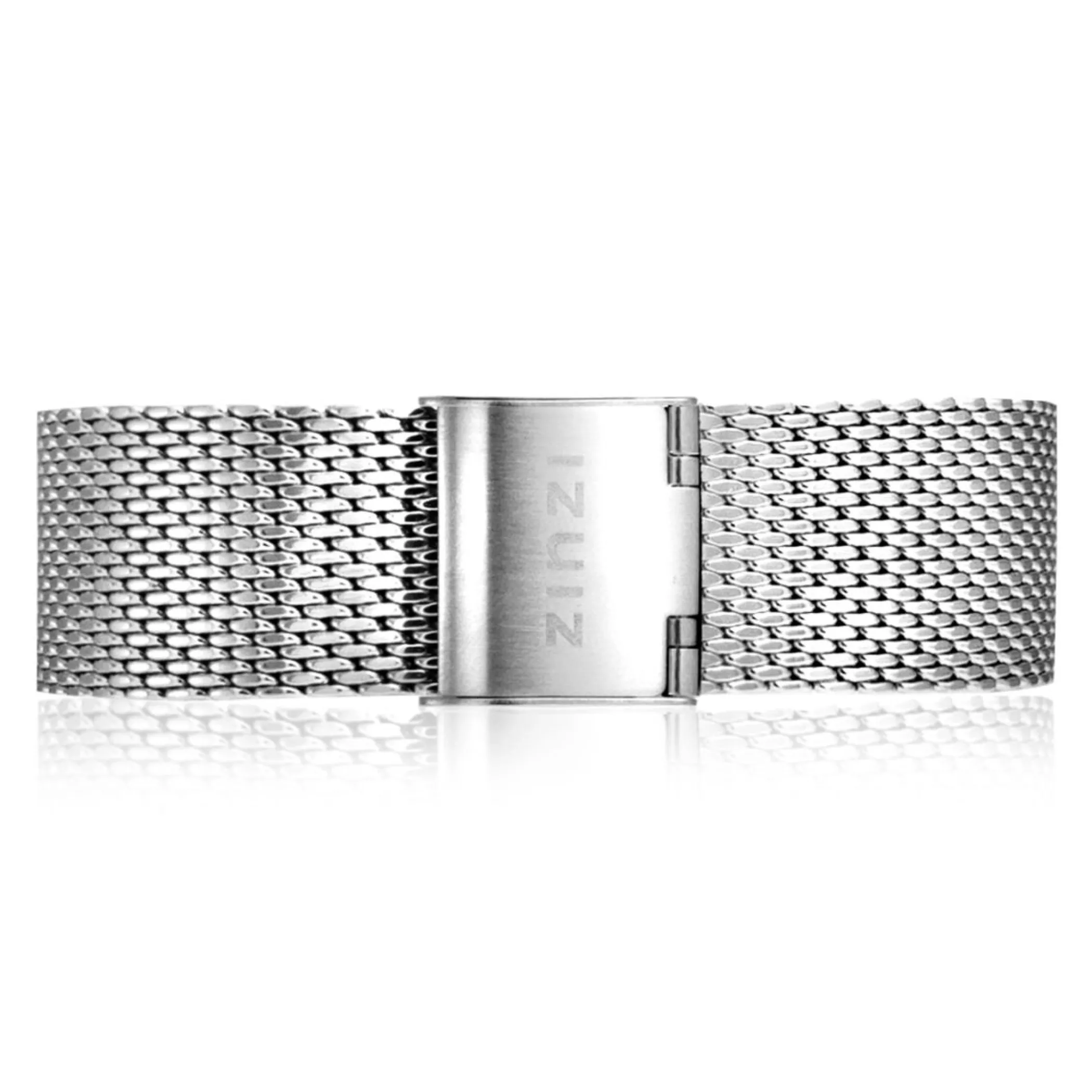 Hot Zinzi stalen mesh horlogeband zilvergekleurd 18mm RETBAND1