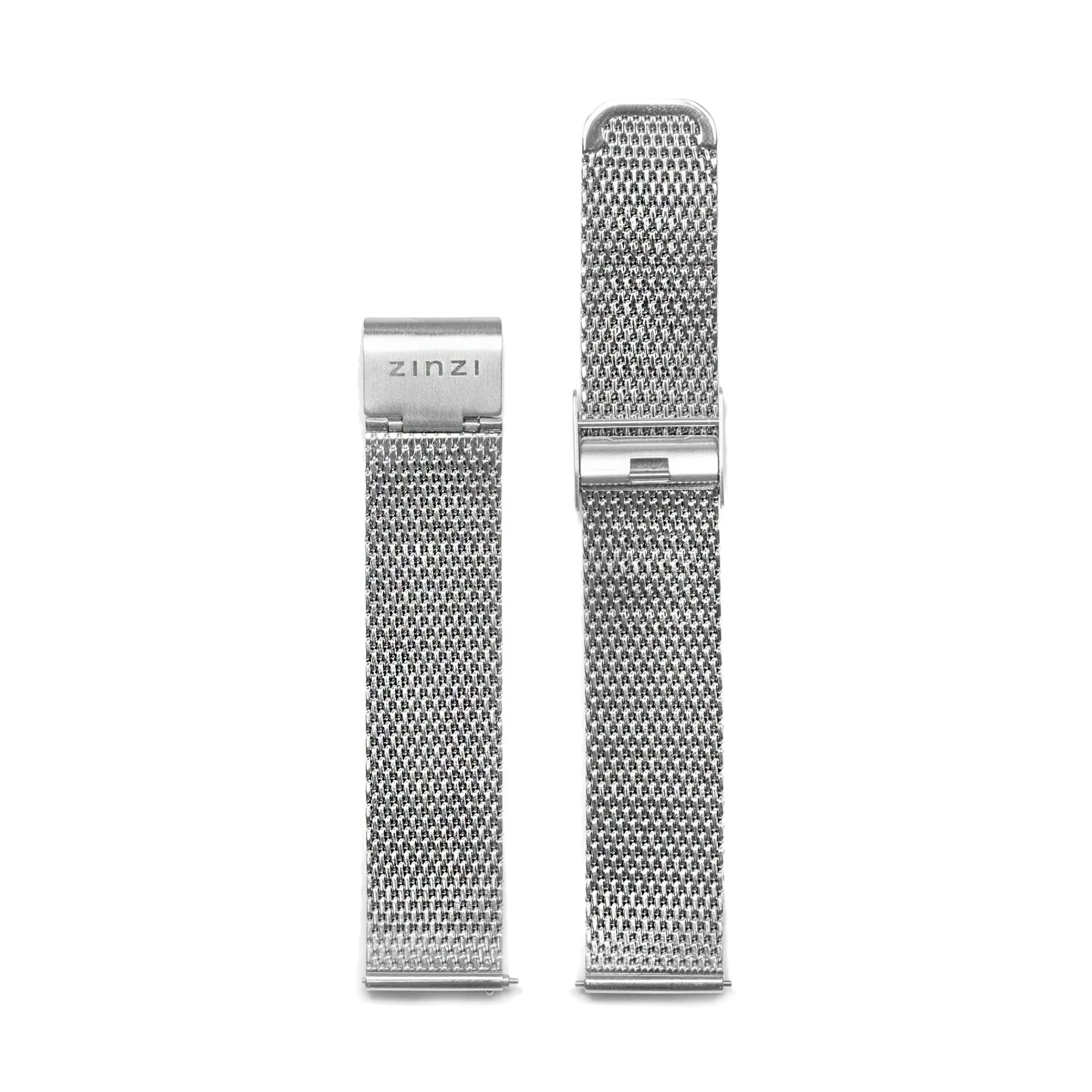 Hot Zinzi stalen mesh horlogeband zilvergekleurd 18mm RETBAND1