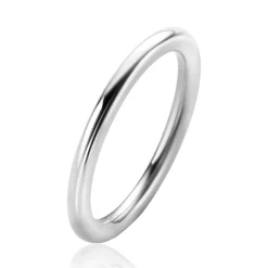 New Zinzi zilveren aanschuifring met gladde bolle scheen 2mm breed ZIR2554