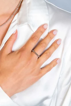 Sale Zinzi zilveren aanschuifring met figaro schakel 3mm ZIR2291