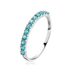 Zinzi zilveren aanschuifring turquoise ZIR827T