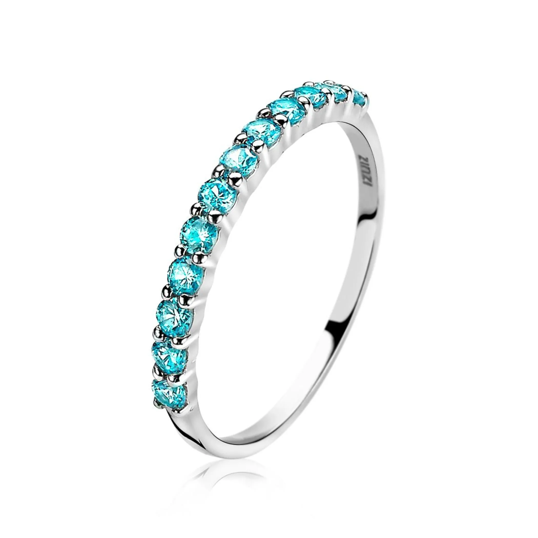 Zinzi zilveren aanschuifring turquoise ZIR827T