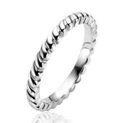 Hot Zinzi zilveren aanschuifring (2,5mm breed) met kleine druppels ZIR2688