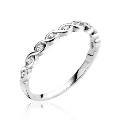 Best Zinzi zilveren aanschuifring Infinity wit 2,4mm ZIR1595