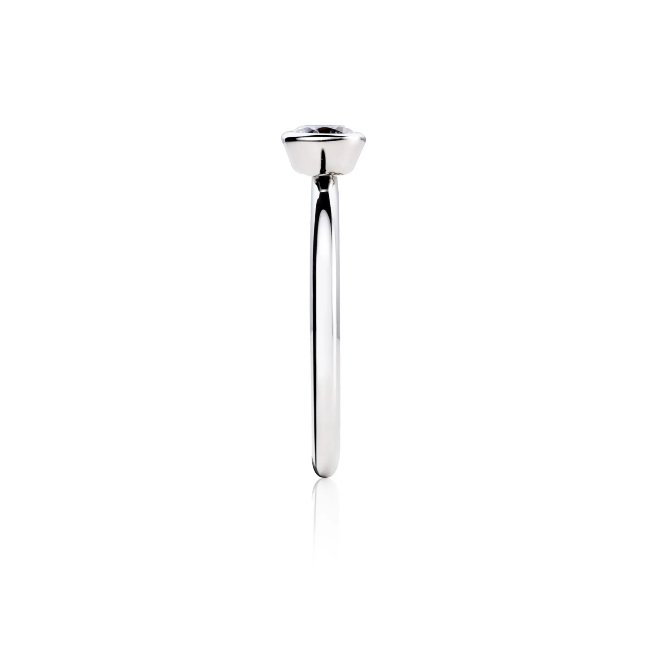 Outlet Zinzi zilveren aanschuifring rond wit ZIR1298