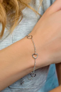 Discount Zinzi zilveren armband hart 17-20cm ZIA1188