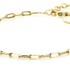 Outlet Zinzi zilveren armband 14K geel verguld 2,5mm paperclip schakel ZIA2150G