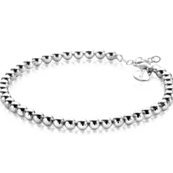 Hot Zinzi zilveren armband met bolletjes schakel 4mm breed 18-20cm ZIA2659