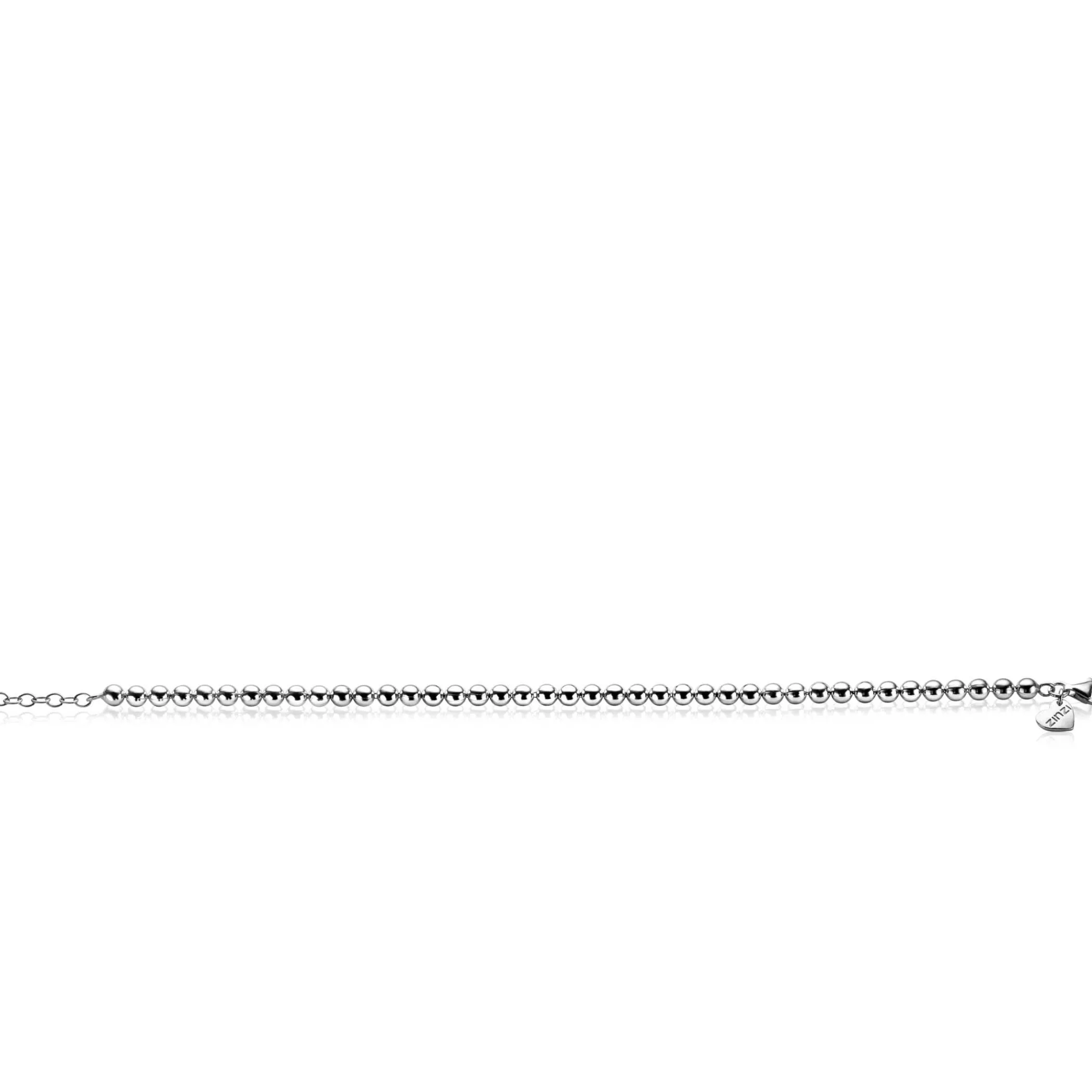 Hot Zinzi zilveren armband met bolletjes schakel 4mm breed 18-20cm ZIA2659