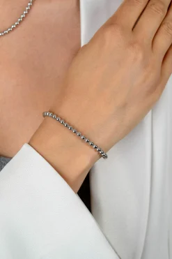 Hot Zinzi zilveren armband met bolletjes schakel 4mm breed 18-20cm ZIA2659