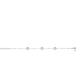 Discount Zinzi zilveren armband met drie open rondjes (8,5mm) voorzien van een bolstructuur 17-20cm ZIA2704